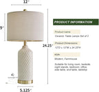 G-SAFAVA 24.25" Table Lamps Set of 2 Modern Ceramic Lamps - Image 6