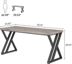 LITTLE TREE 55 Inch Large Simple Industrial Computer Desk Study Writing Table - Image 3