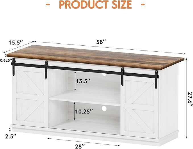 Shahoo Farmhouse Sideboard Buffet Cabinet, Coffee Bar Storage - Image 2