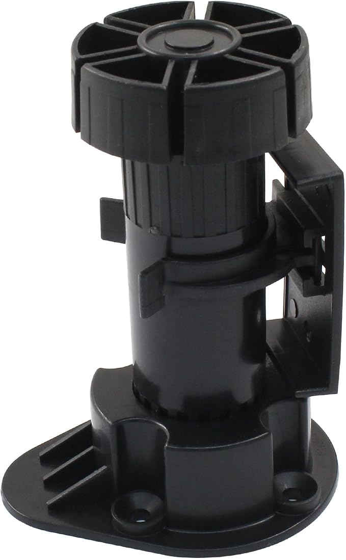 Jiozermi 12 Pack Black Plastic Cabinet Legs, Adjustable Furniture Feet by Jiozermi