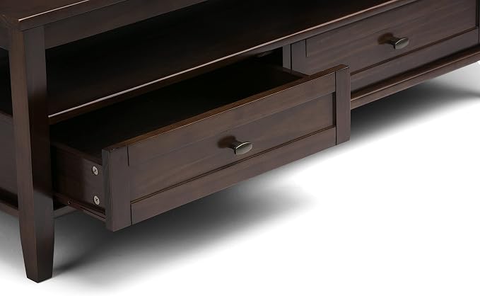 SIMPLIHOME Warm Shaker Solid Wood Transitional-Style 48-inch Wide Coffee Table - Image 11