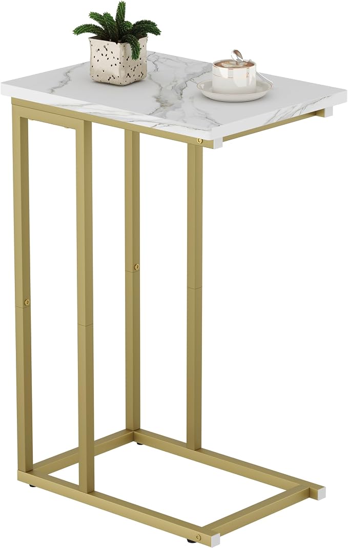 Function Home C Shaped End Table, Small Side Tables by FunctionHome