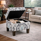 Homepop Home Decor |K7646-A750 | Upholstered Modern Rectangular Storage Ottoman - Image 4