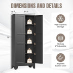 Yizosh Metal Pantry Cabinet, Cupboard - Image 2