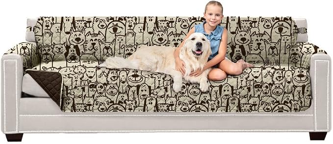 Sofa Shield® Couch Slip Covers for Dogs, Reversible Furniture Protector by SofaShield