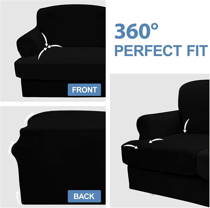 CUCRAF Cushion Sofa Cover 4 Piece Slipcovers, Soft Thick Velvet Couch Cover - Image 6