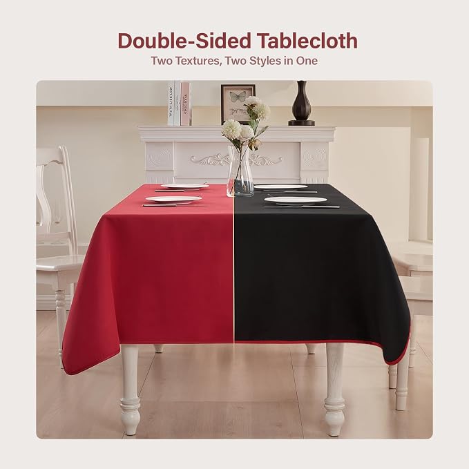 BALCONY & FALCON Rectangular Table Cloth Water Resistant Double-Sided Usable - Image 5
