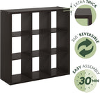 Furinno CUBICLE Book Shelf, 9-Cube Bookshelf, Extra Thick Frame Reversible - Image 6