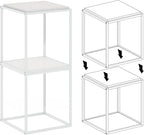 Furinno Moretti Side Table, 1-Tier Stackable Metal Frame End Table, Night Stand - Image 7