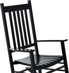 Outsunny Outdoor Rocking Chair, Patio Wooden Rocking Chair - Image 8