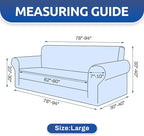 Stretch Couch Covers for Sofa, 3 Cushion Couch Slipcover, Peacock Blue - Image 4