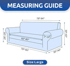 Stretch Couch Covers for Sofa, 3 Cushion Couch Slipcover, Elastic Bottom for - Image 4