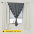 Magic Tape Stick On Curtains Window Shades Pull Down Blackout Window Cover - Image 8