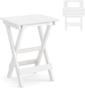 LUE BONA 27 inch Folding Side Table, HDPS Outside End Table by LUEBONA