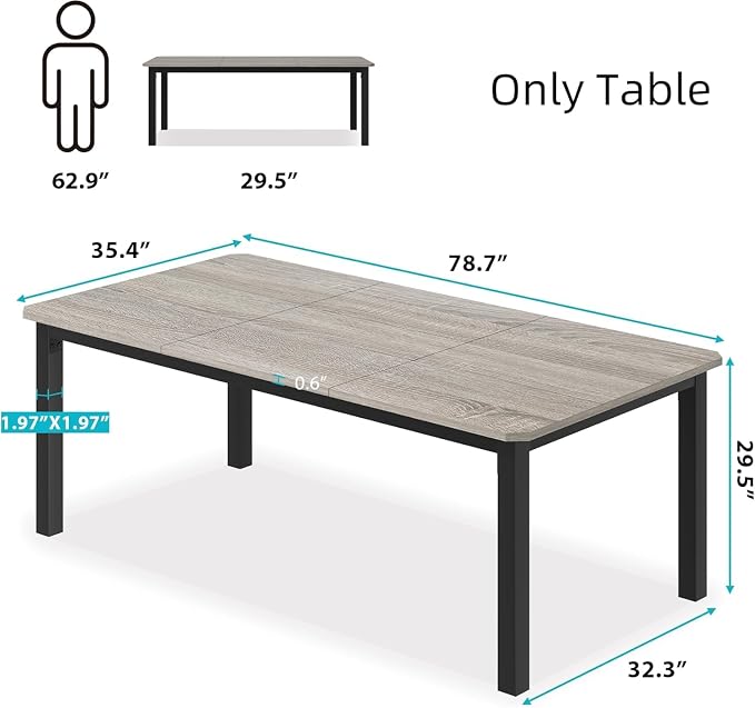 GarveeHome Industrial Dining Table - Image 2