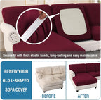 H.VERSAILTEX Sectional Couch Covers 6 Pieces Stretch Sofa Covers - Image 6