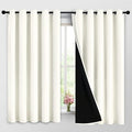 Yakamok Cream 100% Blackout Curtains 63 Inches Long by Yakamok