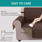 U-NICE HOME Reversible Recliner Chair Covers, Chocolate/Taupe | 23''Armchair - Image 5