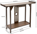 Japanese Style Console Table, Bamboo Accent Table - Image 2
