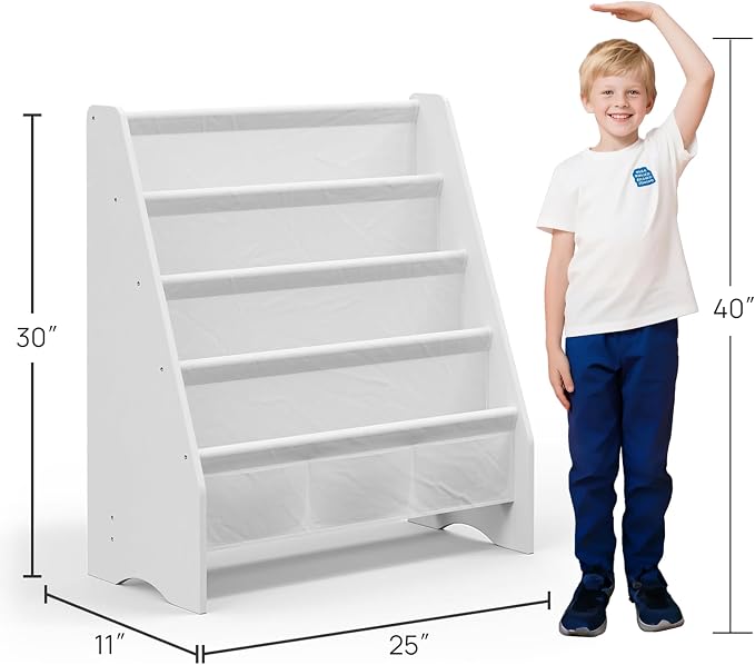 SEIRIONE Sturdy Kids Bookshelf, 4-Tier Book Shelf - Image 2