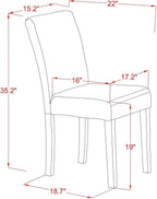 East West Furniture ABP1T73 Abbott Parson Dining Room Chairs - Image 3