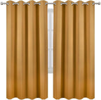 Mustard Yellow Thermal Blackout Curtains/52 x 72 Inch/Set of 2 Panels Room - Image 2