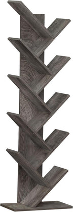 SHEEPAM 10 Tier Tree Book Shelf, Floor Standing Wood Bookshelf - Image 8