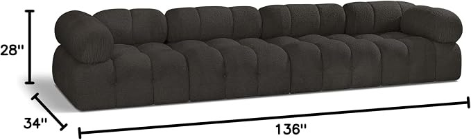 Meridian Furniture 611Brown-S136A Ames Collection Modern | Contemporary Modular - Image 3