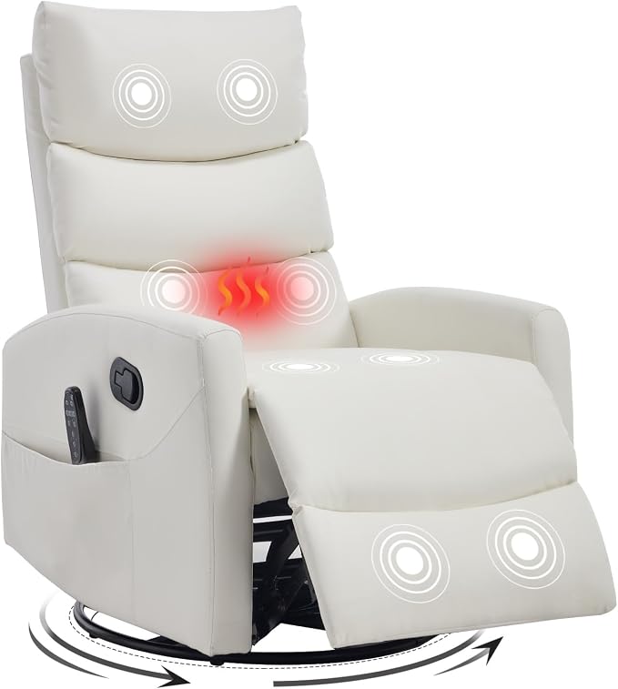 Trustyue Swivel Rocker Recliner Chair, 360° Swivel Recliner by Trustyue