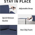 Easy-Going Reversible Couch Cover, Chaise Lounge, Dark Blue/Dark Blue | Machine - Image 3