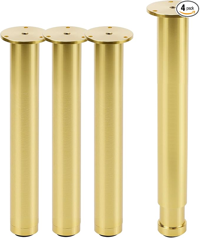 4 Pcs Gold Adjustable Sofa Legs Metal Modern Furniture Legs by UTALIND