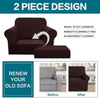 Turquoize 2 Piece Chair Covers Chair Slipcovers - Image 4