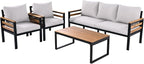 VilroCaz 4-Piece Outdoor Patio Furniture Sectional Sofa Set - Image 9