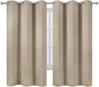 Blackout Curtains 42 x 63 inch/Khaki Curtains Set of 2 Panels/Thermal Insulated - Image 2
