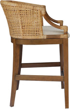 Martha Stewart Farmhouse Counter Height Bar Stools, Handcrafted Rattan Counter - Image 5