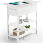 Yoobure End Table with Charging Station, Flip Top Side Table with USB Ports and by Yoobure
