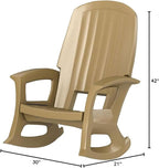 Semco Rockaway Heavy-Duty Outdoor Rocking Chair w/Low Maintenance All-Weather - Image 2