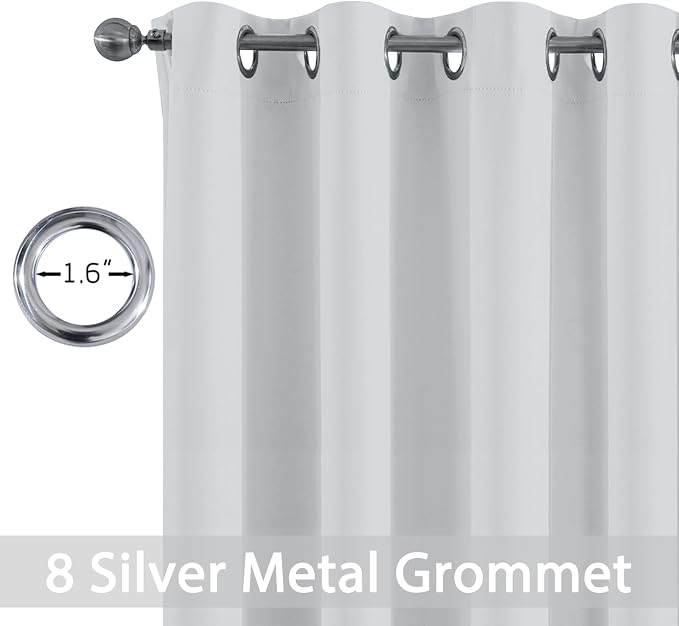 Yakamok Room Darkening Curtains 52x90 inch Greyish White-Living Room | 2 panels - Image 3