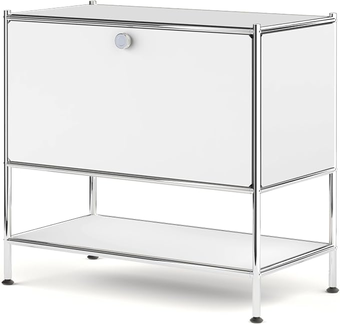 Metal Sidetable with Flap Door, 27.5" Height by SIMPLINK