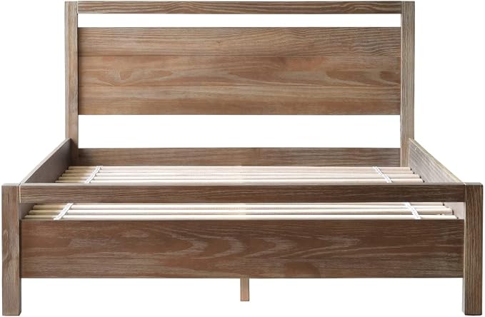 Grain Wood Furniture Loft Full Size Solid Wood Bed, Weathered Pine - Image 3