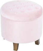 HomePop by Kinfine Fabric Upholstered Round Storage Ottoman - Image 10