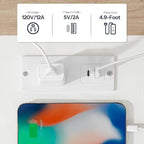 HOOBRO Side Table with Charging Station, End Table with USB Port and Outlets - Image 5