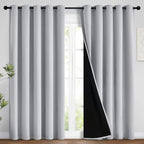 Yakamok Light Grey 100% Blackout Curtains 96 Inches Long 62" Wide 2 Panel | by Yakamok