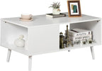 ZenStyle Mid Century Modern Coffee Table, Wooden Retro Coffee Table - Image 8