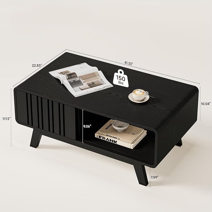 ONBRILL Coffee Table, Mid Century Modern Table - Image 2