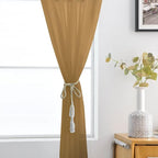 SpaceDresser Basic Rod Pocket Sheer Voile Window Curtain Panels Light Brown 1 - Image 6