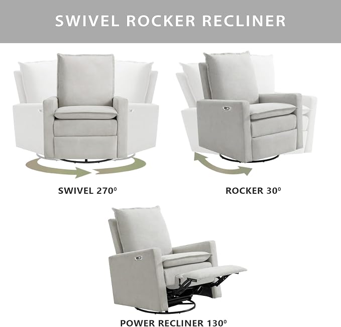 Oxford Baby Uptown Power Recliner/Glider - Image 3
