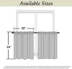 Simplebrand Ava Stone Blue Short 24 Inches Blackout Curtain 2 Panels Set - Image 9