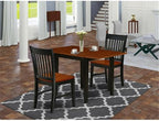 East West Furniture NDNO3-BCH-W 3 Piece Dinette Set - Image 2