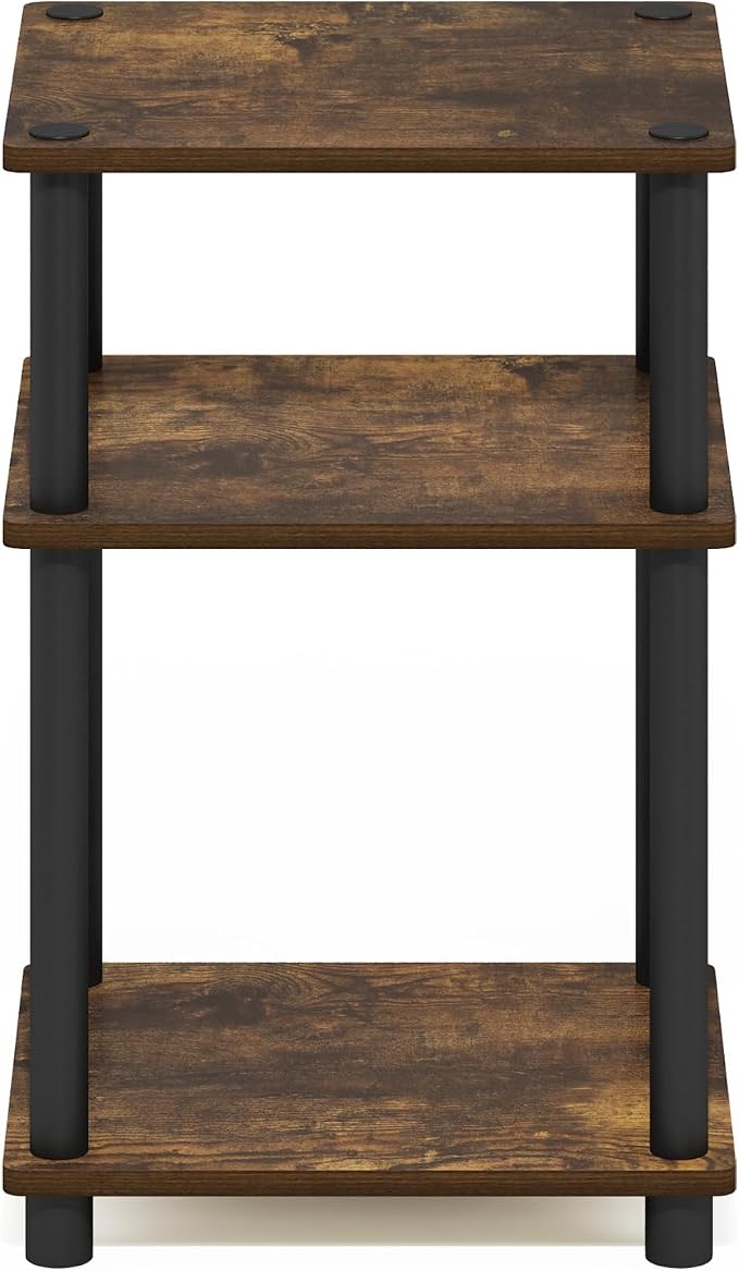 Furinno JUST Side Table, 3-Tier End Table, Open Shelves Night Stand, Bedside - Image 8